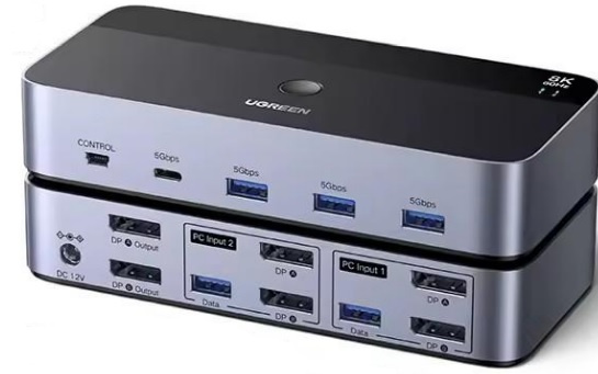 Изображение товара Переключатель UGreen AK700 для двух ПК и мониторов - DisplayPort USB