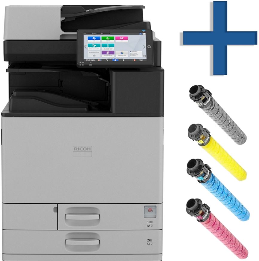 

МФУ лазерное цветное Ricoh IM C2010 (419345) с комплектом картриджей стандартной емкости, IM C2010