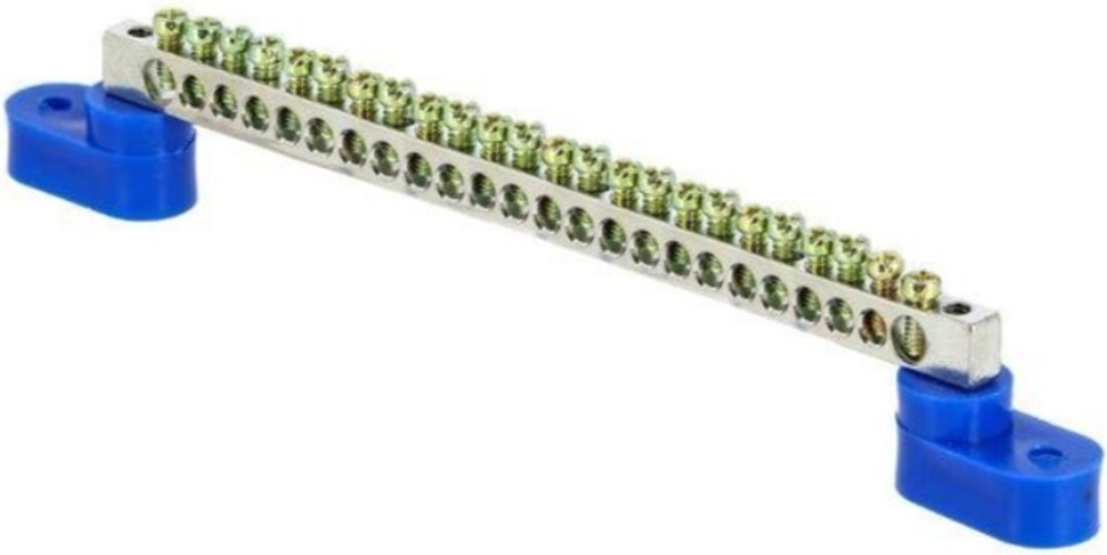 

Шина EKF sn1-63-24 PEN "ноль-земля" 6х9 24 отв. никель крепеж по центру, PROxima, sn1-63-24