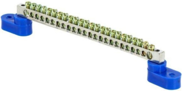 Изображение товара Шина EKF sn1-63-24 из никелированной латуни для заземления и нулевых контактов