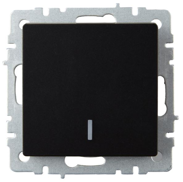 

Переключатель одноклавишный IEK BR-V12-1-10-K02 BRITE с инд. 10А ВС10-1-7-БрЧ Черный, BR-V12-1-10-K02