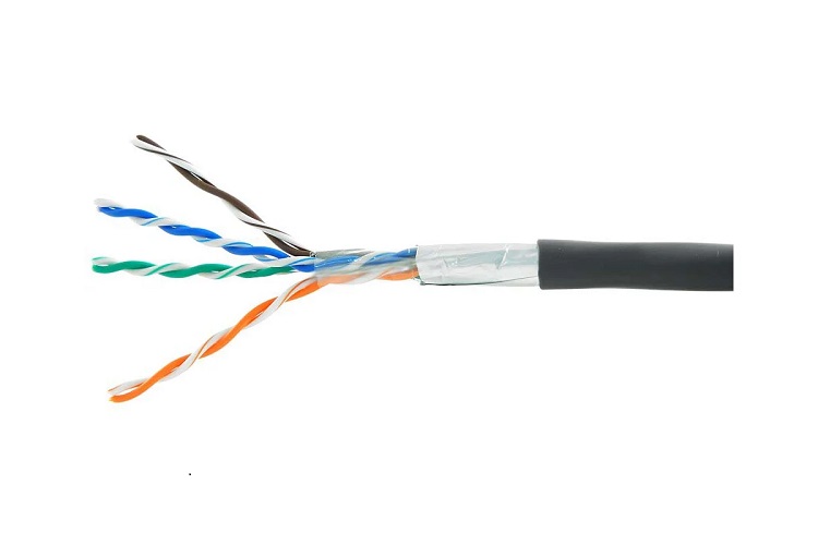 

Кабель витая пара F/UTP 5e кат. 4 пары Cablexpert FPC-5051E-4-CU-OUT outdoor 4x2x0.51, медный, однож., уп/305м, coil, черный, FPC-5051E-4-CU-OUT