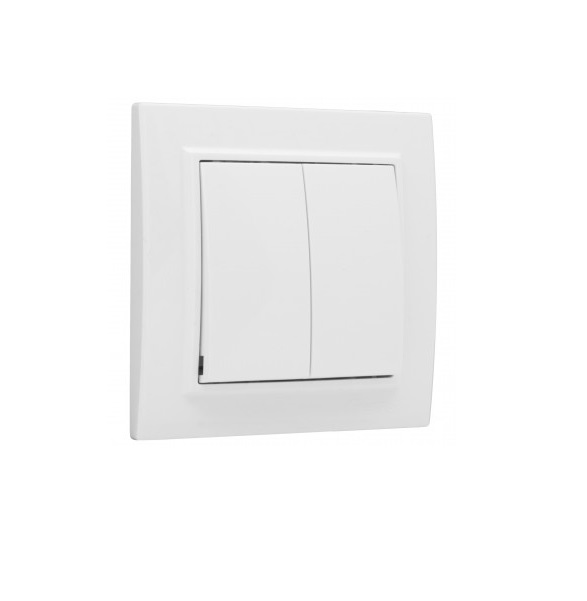 

Выключатель EKF ERV10-023-10 2-кл. СП Минск 10А белый, Basic, ERV10-023-10