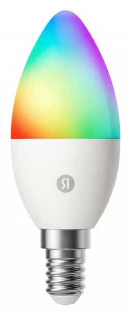 

Лампа Яндекс YNDX-00557 умная, Е14, RGB, 520 Лм, Matter over Wi-Fi, YNDX-00557