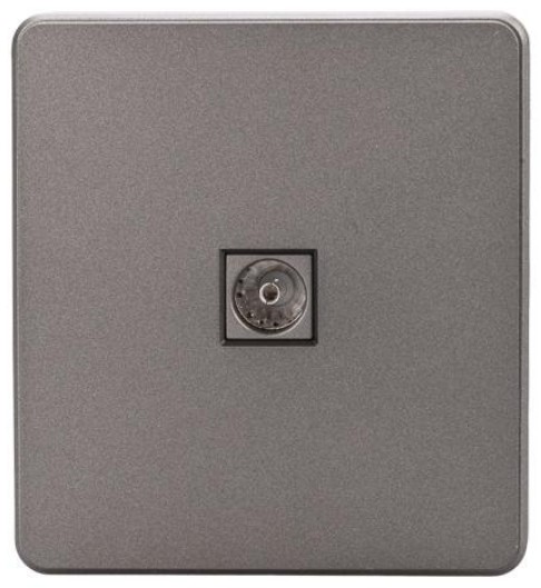 

Розетка телевизионная KRANZ KR-78-0723-2 Розетка MIELE ROUND TV с/у титан, KR-78-0723-2