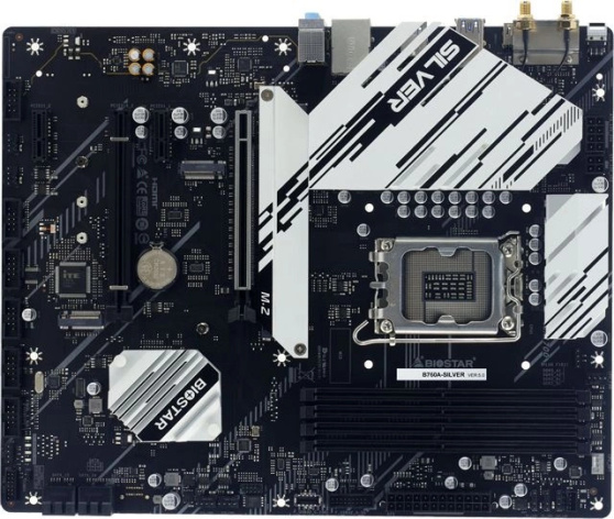 Изображение товара Материнская плата Biostar B760A-SILVER с поддержкой DDR5 и AI-ускорителей