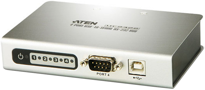 

Конвертер Aten UC2324-AT USB<=>RS-232, USB B-тип>4xDB9, Female>Male, без БП, UC2324-AT