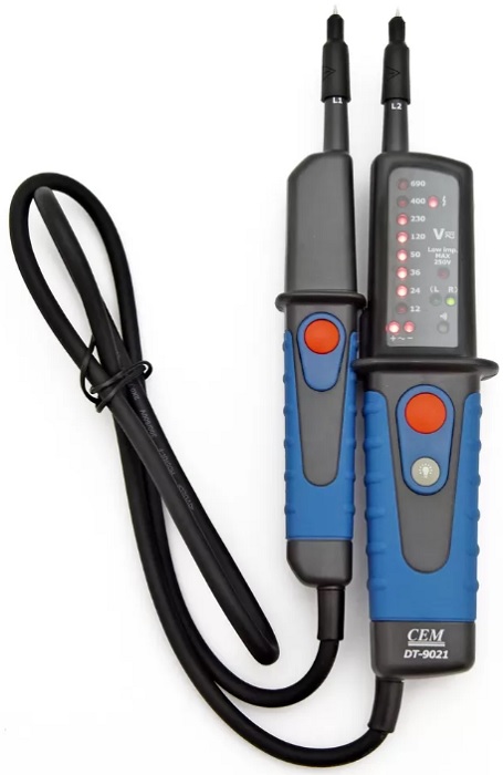 

Указатель напряжения CEM DT-9021 CEM 482001 и правильности подключения, DT-9021