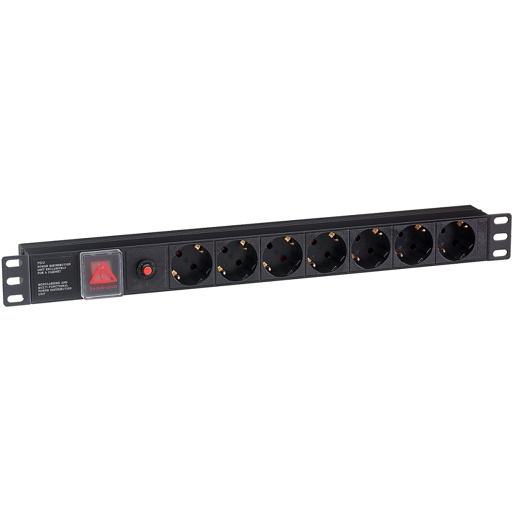 

Блок розеток Exegate ServerPro PDU-19H702 Al-7S-C14-SW-O EX280837RUS (19", 1U, Алюминий, 7 Schuko, С14, защита от перегрузки, черный, RTL), ServerPro PDU-19H702 Al-7S-C14-SW-O