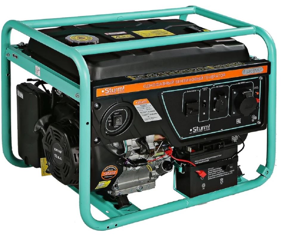 

Генератор бензиновый Sturm PG8765NE 6500 ВА, AVR (Авто. Рег.Напр.), эл/ручн старт, бак 25 л, PG8765NE