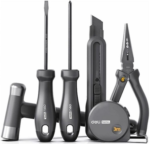 Изображение товара Набор ручного инструмента DELI HT0006 для дома монтаж ремонт