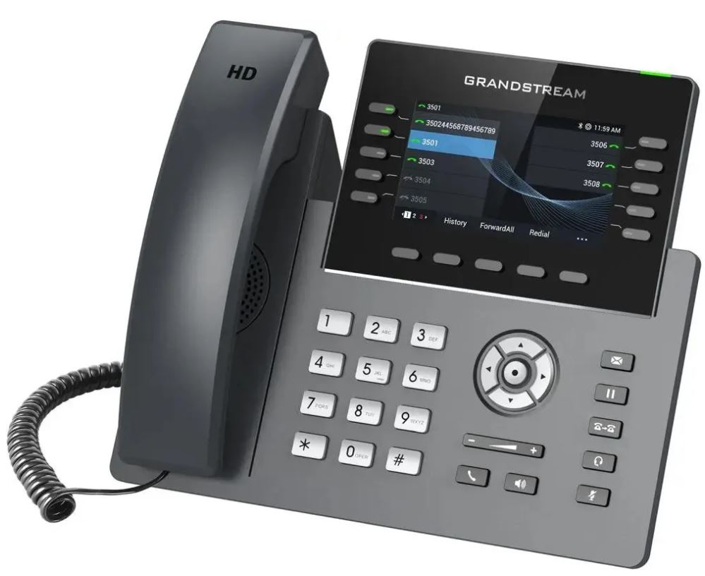 

Телефон VoiceIP Grandstream GRP-2615 5 SIP аккаунтов, 2хEthernet, 10/100/1000, 4,3" (480х272) книга на 2000 контактов,POE, Wi-Fi, GRP-2615