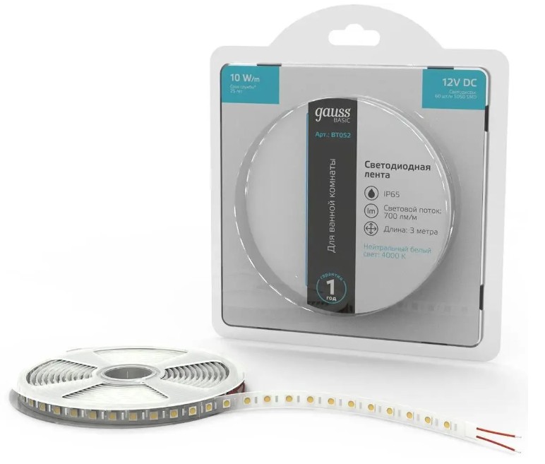 

Лента светодиодная Gauss BT052 Basic 3м, BT052