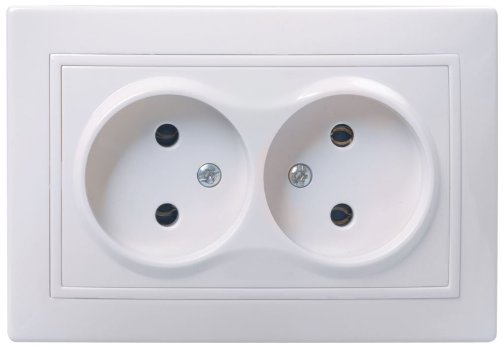 

Розетка двухместная без заземления IEK ERK20-K01-10-K KVARTA без защитных шторок 10А кер РС12-2-КБ белый, ERK20-K01-10-K