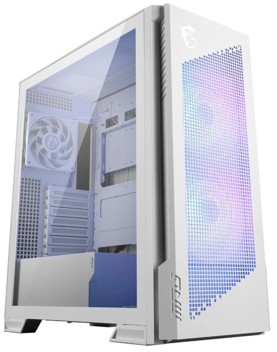 

Корпус eATX MSI MPG VELOX 300R AIRFLOW PZ WHITE 306-7G27W21-JA4 без БП, боковая панель из закалённого стекла, 2*USB 3.2, USB Type-C, MPG VELOX 300R AIRFLOW PZ WHITE