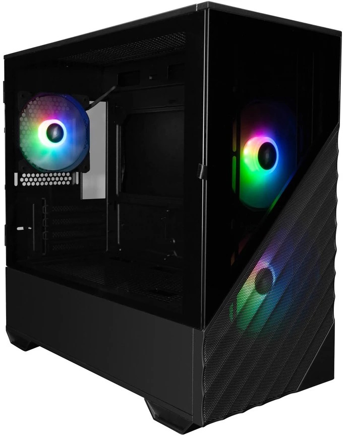 

Корпус mATX 1STPLAYER D7-BK-3F7 без БП, боковая панель из закалённого стекла, USB 2.0, USB 3.0, D7-BK-3F7