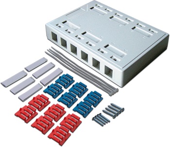 

Коробка Lanmaster LAN-MB-12K-WH настенная на 12 кейстоунов, белая, LAN-MB-12K-WH
