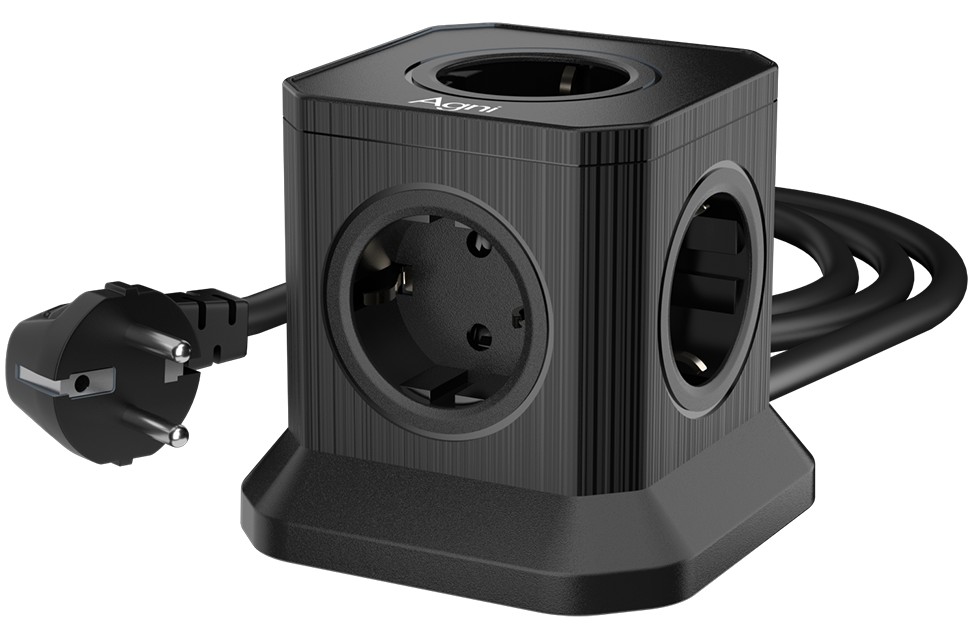 

Сетевой фильтр AGNI TP-VE4U5E-3m-black 5 розеток, 16А, 4000Вт, 220-250В, 3 м, 3x1,5mm2, черный, TP-VE4U5E-3m-black