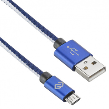 

Кабель интерфейсный Digma 1080399 USB (m)-micro USB (m) 1.2м синий, 1080399