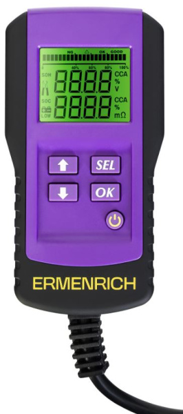 Изображение товара Тестер аккумуляторных батарей Ermenrich 83822 Zing AL45 цифровой
