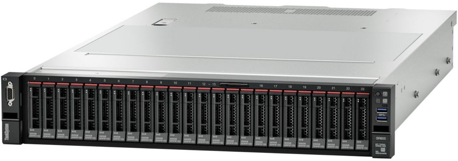 

Сервер Lenovo ThinkSystem SR655 7Z01S60900-PL Rack 2U,1xEPYC 7702P 64C (2.0GHz/200W),16xDIMM DDR4 UP to 2TB,16xSFF SAS/SATA,2x25GbE SFP28,1x1100W,2x2., ThinkSystem SR655