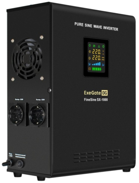 Изображение товара Источник бесперебойного питания Exegate FineSine SX-1000.LCD.AVR.2SH