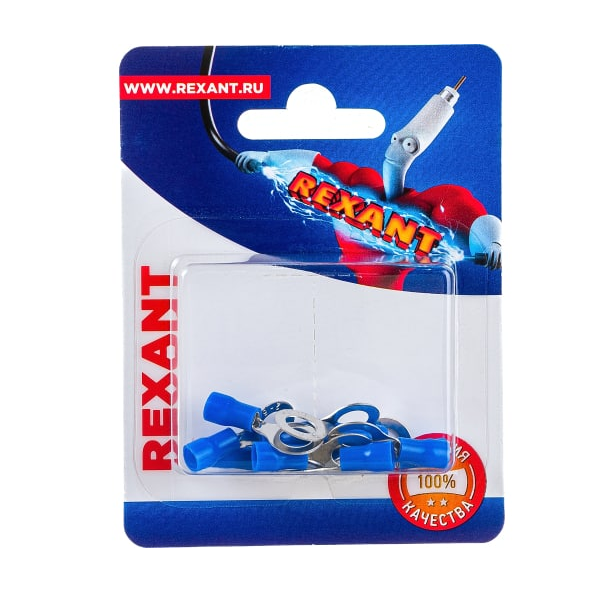 

Наконечник Rexant 06-0420-A кольцевой изолированный диам. 6.5мм 1.5-2.5мм2 (НКи 2.5-6/НКи2-6) синий, в упак. 10 шт., 06-0420-A