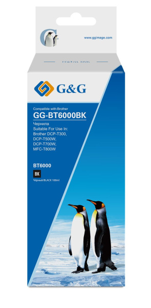 Изображение товара Чернила G&G GG-BT6000BK для струйных принтеров Brother