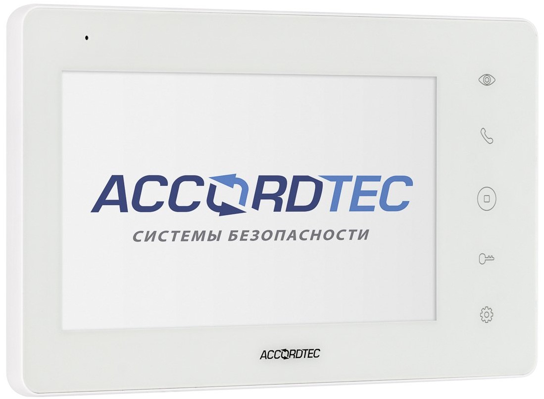 

Монитор AccordTec AT-VD720W WH видеодомофона, AT-VD720W WH