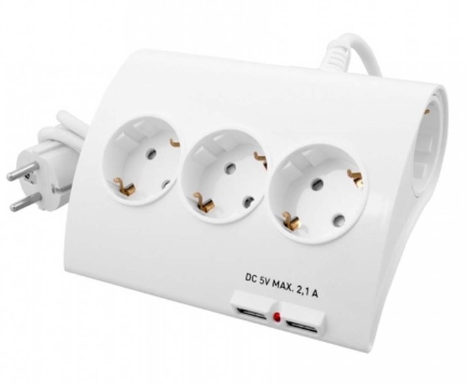 

Удлинитель сетевой Старт С/У S 5x1-ZDV 2USB компактная колодка на 5 розеток, 1,5 м, провод ПВС с сечением 3х1 мм2, заземление, защита от перегрузки, з, С/У S 5x1-ZDV 2USB