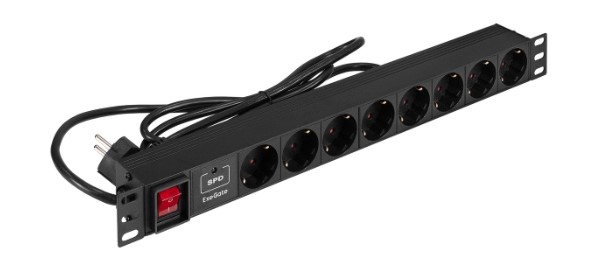 

Блок розеток Exegate EX299603RUS с сетевым фильтром (Surge Protect) и выключателем с подсветкой ExeGate ServerPro PDU-19H805 Al-8S-EU3CU-SW-SPD1 (19",, EX299603RUS