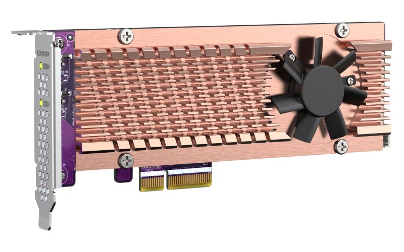 

Карта расширения QNAP QM2-2P-244A Dual M.2 22110/2280 SATA SSD expansion card (PCIe Gen2 x2), Low-profile bracket pre-loaded, Low-profile flat and Ful, QM2-2P-244A