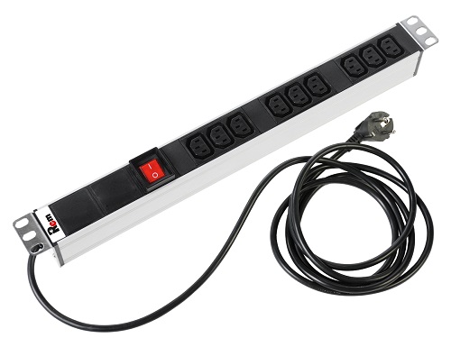 

Блок розеток ЦМО R-16-9C13-V-440-1.8 Rem-16 с выкл., 9 IEC 60320 C13, 16 A, алюм., 19", шнур 1,8 м, R-16-9C13-V-440-1.8