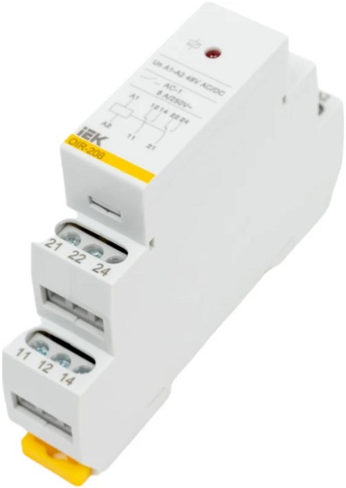 

Реле промежуточное IEK OIR-208-ACDC48V OIR 2 конт. 8А 48В AC/DC, OIR-208-ACDC48V