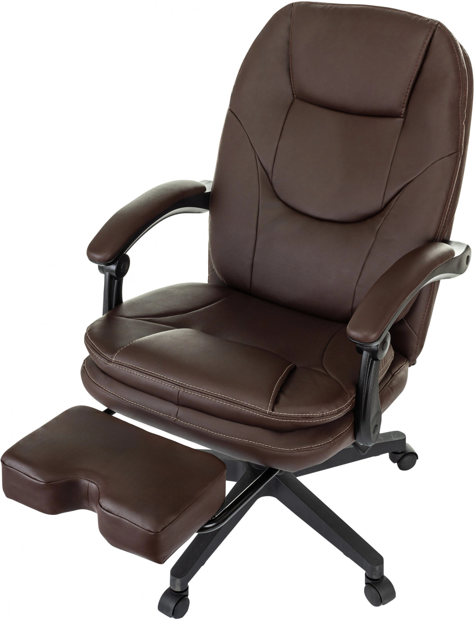 

Кресло Бюрократ CH-868N-BF/BROWN-PU коричневый эко.кожа крестов. пластик подст.для ног, CH-868N-BF/BROWN-PU