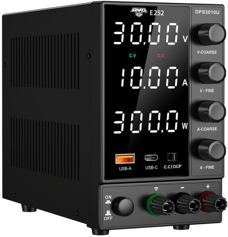 Изображение товара Источнк питания AMO E252 одноканальный 30В 10А лабораторный блок питания