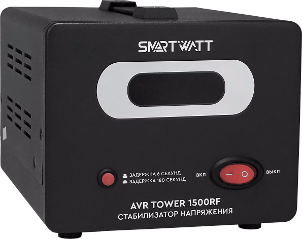 Изображение товара Стабилизатор напряжения SmartWatt AVR TOWER 1500RF для бытовой техники