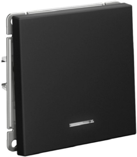 Изображение товара Одноклавишный выключатель с подсветкой Systeme Electric GAL001013S цвет карбон