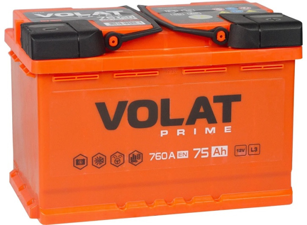 Изображение товара Автомобильный аккумулятор VOLAT Prime 75Ah R+ для различных транспортных средств