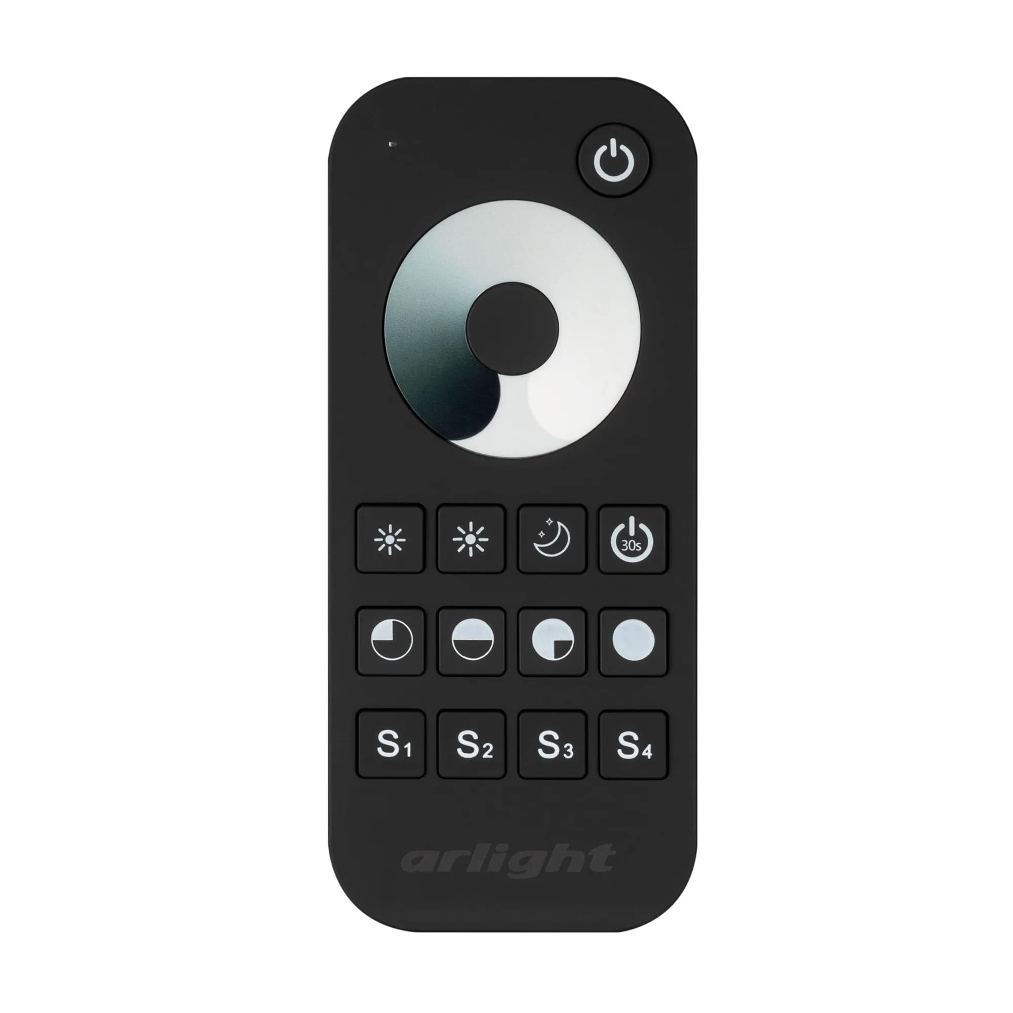 

Пульт Arlight SMART-R24-DIM Black 031934 (1 зона, 2.4G) IP20 пластик, SMART-R24-DIM Black