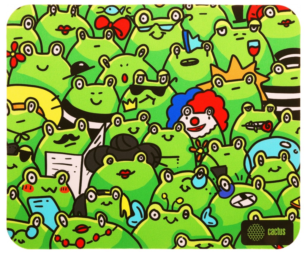

Коврик для мыши Cactus CS-MPC-D09M Frogs 300x250x3мм, CS-MPC-D09M