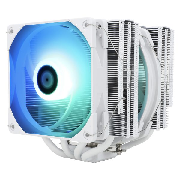 

Кулер Thermalright Frost Spirit 140 White V3 FS140-WH-V3 LGA115X/1200/2011/-3/2066/1700/AM4/AM5 (140mm + 120mm fan, 1500rpm, 66.17-77.8CFM, 25.6dBA, 4, Frost Spirit 140 White V3