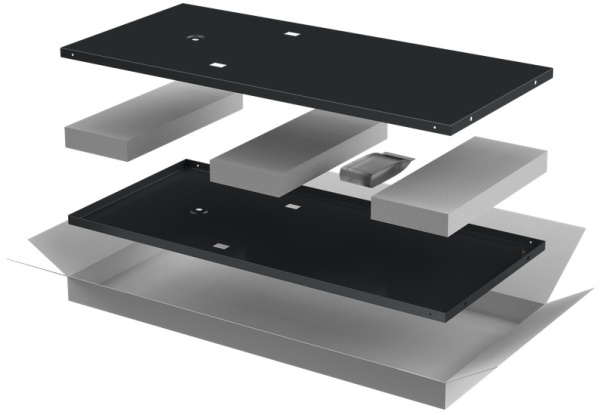 Изображение товара Комплект боковых панелей для шкафов LINEA E, сталь, черный, 18U