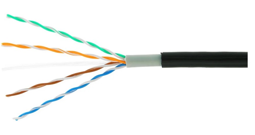 

Кабель витая пара U/UTP 5e кат. 4 пары Cablexpert UPC-5051E-4-CU-OUT/100 outdoor 4x2x0.51, медный, однож., 100м, box, черный, UPC-5051E-4-CU-OUT/100
