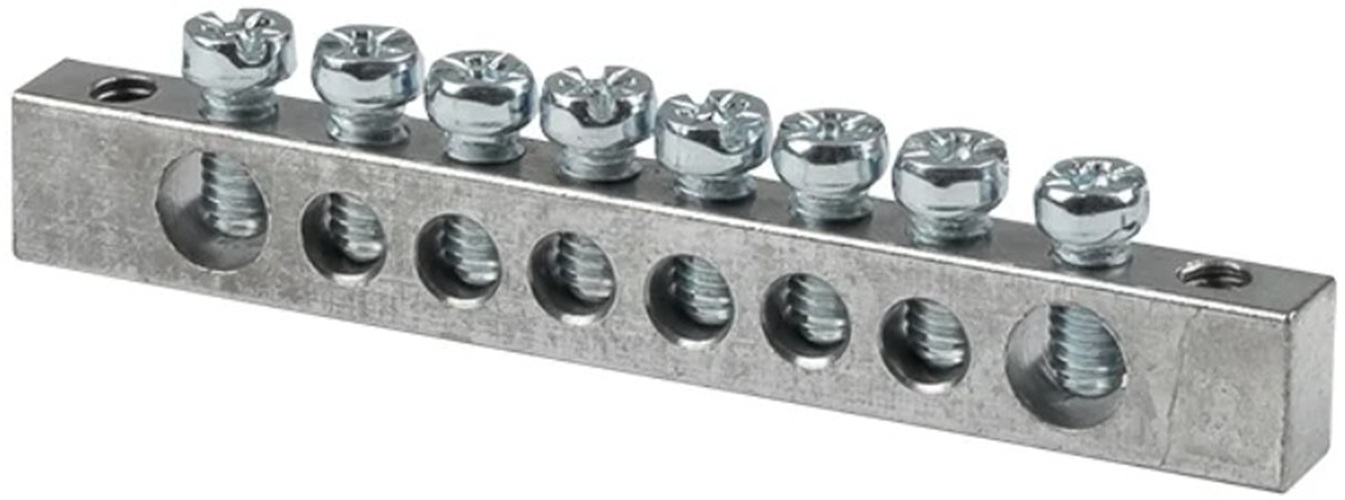 

Шина EKF sn1-63-08-k PEN "ноль-земля" (6x9мм) 8 отв. цинк крепеж по краям, sn1-63-08-k