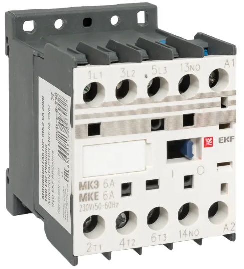 

Контактор EKF Mctr-s-6-230 МКЭ 6А 230В 1NO, Mctr-s-6-230