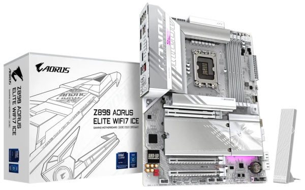 Изображение товара Материнская плата GIGABYTE Z890 AORUS ELITE WIFI7 ICE для игровых ПК
