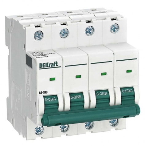 Изображение товара Автоматический выключатель DEKraft 12262DEK 50 А 415 В IP20 модульный