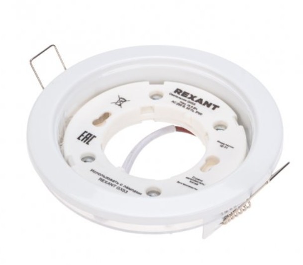 

Светильник Rexant 608-004 встраиваемый GX53 Series H4-PRO, белый с кольцом в комплекте, 608-004