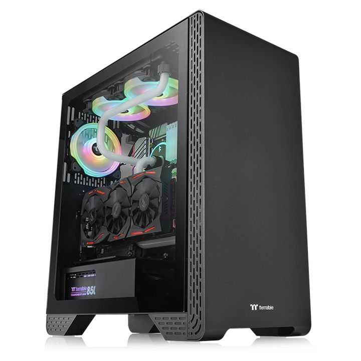 

Корпус ATX Thermaltake S300 TG CA-1P5-00M1WN-00 черный, без БП, с окном, USB 3.0, 2*USB 2.0, audio, S300 TG